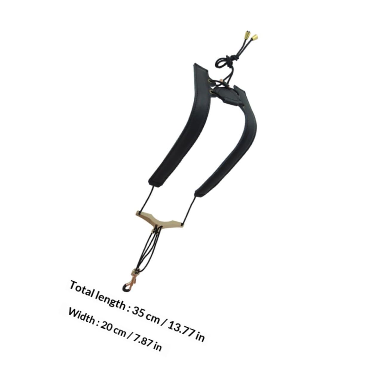 Abaodam Imbracatura Sax Regolabile in Cuoio e Nailon, Doppia Spalla, Distribuisce Peso, Riduce Dolore a Schiena e Collo, Accessori per Sassofono, Tracolla per Borsa Argento Stili multipli