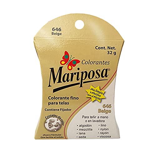 Recopilación de Pintar Ropa que Puedes Comprar On-line. 43 Colorante Mariposa Cristales 32 grs 646 Beige
