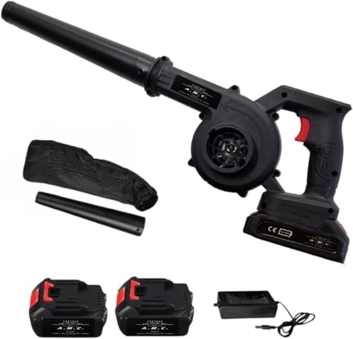 Soffiatore a Batteria 42V con 2 Batterie 4000 mAh e Caricatore | Mini Soffiatore Aspiratore Foglie 2...