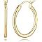 14K Gold Hoop Earrings for Women 14K Gold Earrings for Women Lightweight Gold Hoop Earring for Womens Hoops Earring for Womens (20mm)