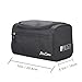 ProCase Toiletry Bag Travel Case with Hanging Hook, Dopp Kit Organizer for Accessories, Shampoo, Cosmetic, Personal Items, Healthcare Bag with Handle, Black
