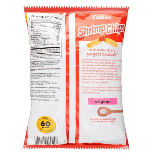 Calbee Snapea Chips - Baked - Shrimp Flavored - 4 oz - case of 12 - Wheat Puffed Snacks image 4