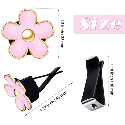 Image of Frienda 6 Pcs Daisy Flower Air Vent Clip Accessories Air Conditioning Outlet Clip Car Freshener Dashboard Accessories Charm Car Inter Decor(Blue, Pink,White)