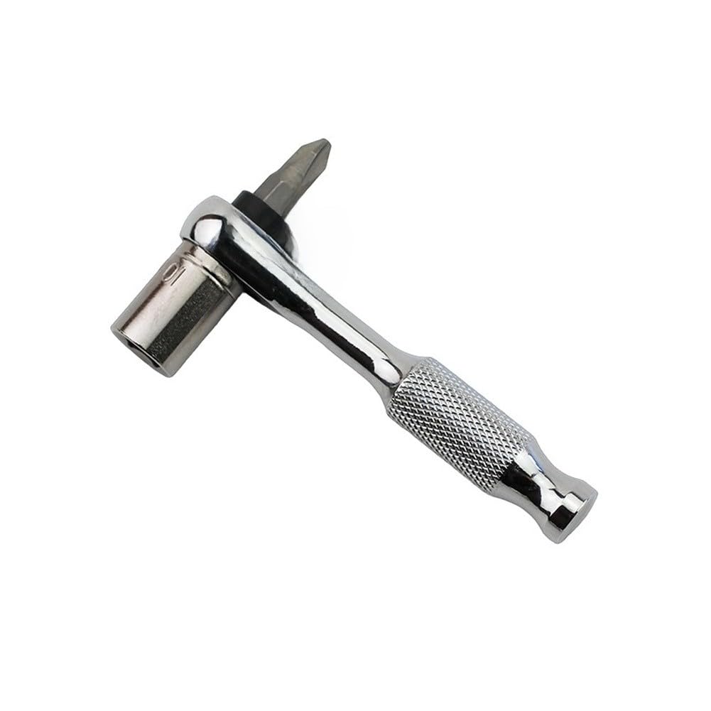 1/4 pulgadas para mini llave de carraca, llave reversible de doble cabeza de 72 dientes, acero al cromo vanadio de liberación rápida para espacios reducidos