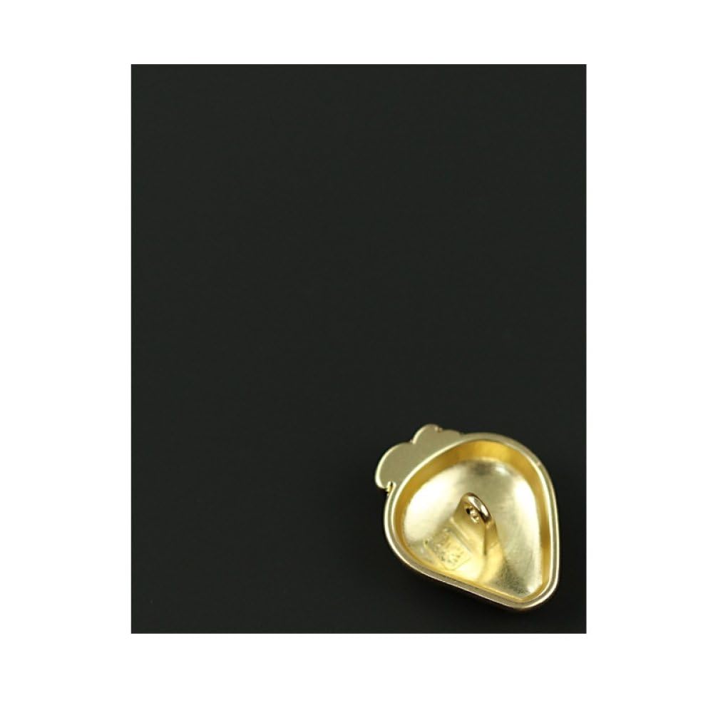 20 piezas, botón de costura con forma fresa dorada for ropa(18mm)