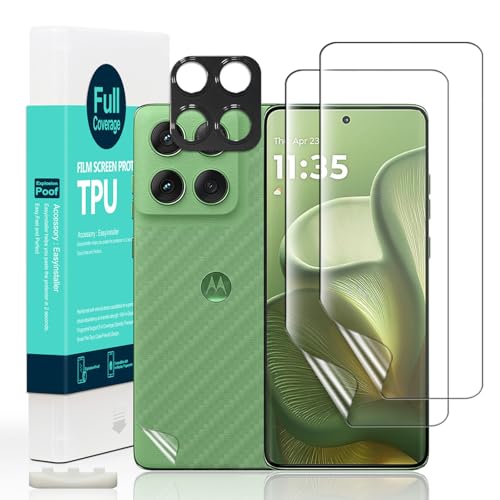 Image of Ibywind for Motorola Edge 60 5G Screen Protector,2-Pack,Hydrogel Film with Camera Lens Protector,Easy Installation Tool,Bubble-Free,Fingerprint Unlock Compatible,Anti-Shatter,Anti-Scratch