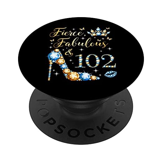 Fiesta de 102 cumpleaños de mujer feroz fabulosa y de 102 años PopSockets PopGrip Intercambiable