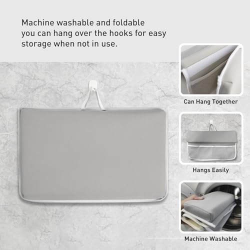 Image of Comfortable Bath Kneeler and Elbow Rest Pad Set- Thick Non-Slip Memory Foam Bath Mat Set,Quick Dry Baby Bathtub Cushion with Storage Toy Organizer Pockets