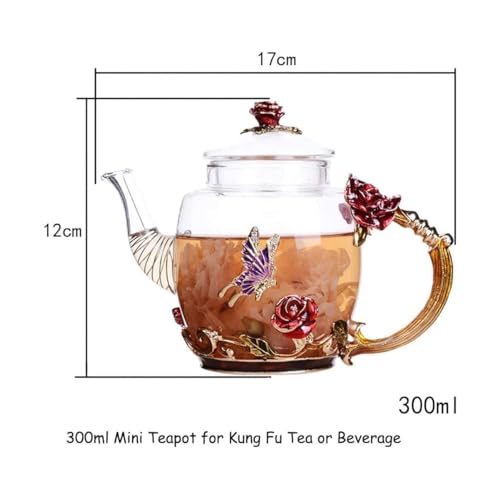Ybk Tech FL-HU Creative Flower Glass Teapot Crystal Glass Teapot thumb #1