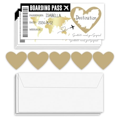 Cheque regalo,5 Piezas Tarjeta Regalo de Viaje,Regalo Viaje Sorpresa,Billete de Avión Falso para Rascar,Regalo Navidad,Regalo Romántico Cheque regalo,5 Piezas Tarjeta Regalo de Viaje,Regalo Viaje Sorpresa,Billete de Avión Falso para Rascar,Regalo Navidad,Regalo Romántico