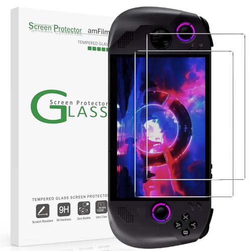 amFilm 2 Pack Screen Protector for Lenovo Legion Go S 8.0 Handheld 2025 Tempered Glass 8.0 inch Full Coverage Transparent Ultra HD Anti-Scratch Anti-Fingerprint