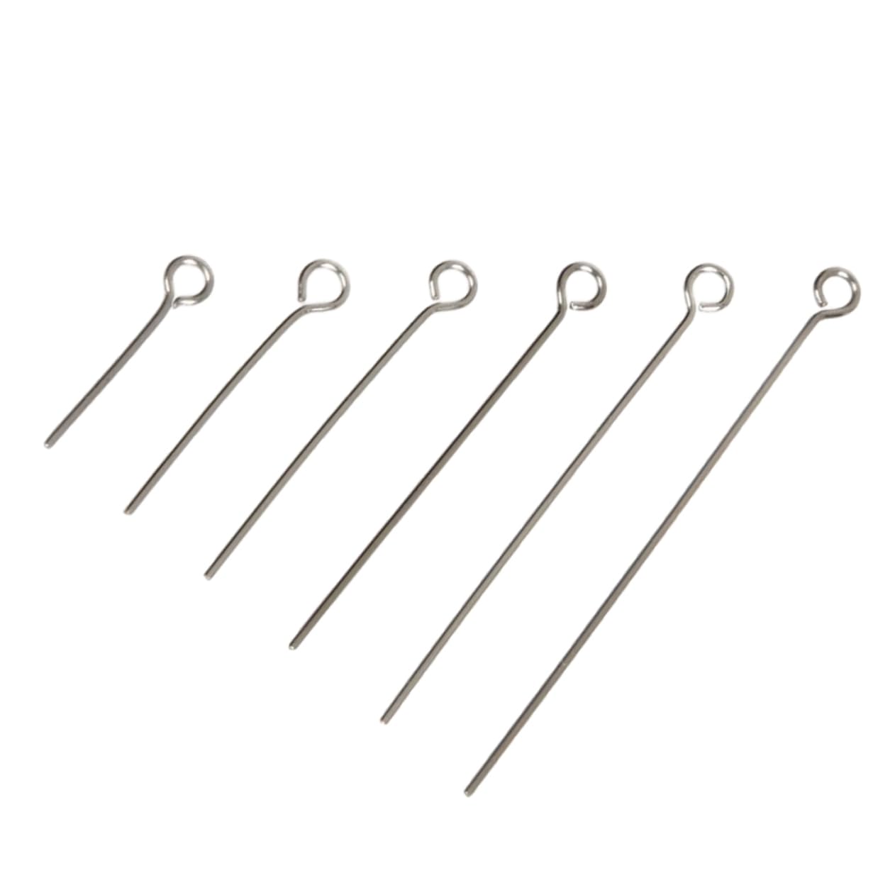 SEWACC 3sets Stainless Steel Nine Word Needle Open Eye Pins for Jewelry Making 1200pcs*3