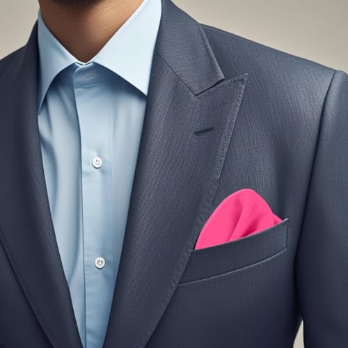 Image of Men's Pocket Square, Solid Color Boys Handkerchiefs for Men Wedding Party