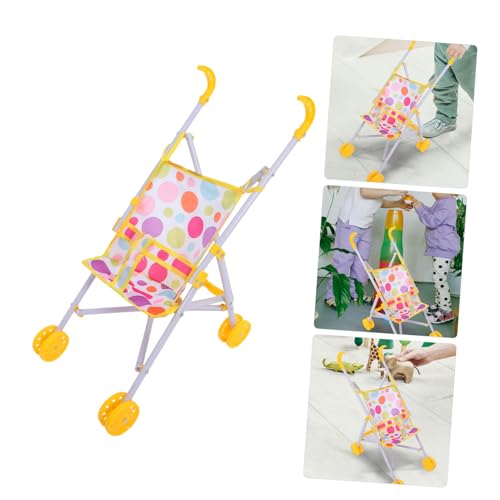 ORFOFE Realistischer Puppenwagen aus Polyester und Abs Kleiner Puppen-Kinderwagen für Mädchen zum Rollenspiel Stabil und Detailgetreu für Puppenhaus Zubehör und – Bild 7
