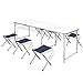 Artykuły sportowe kemping i piesze wycieczki składany stół kempingowy z 6 stołkami z regulacją wysokości 180 x 60 cm