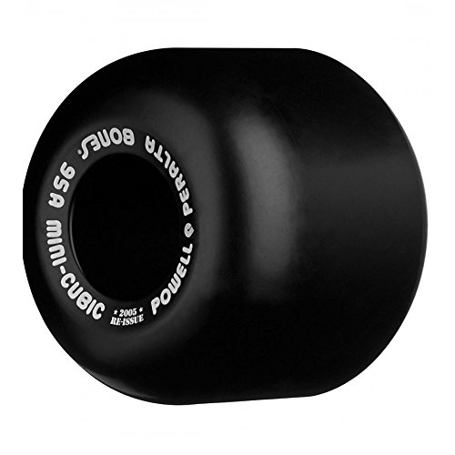 Powell-Peralta Mini Cubics - Ruote per skateboard, 64 mm, 95A, 4 pezzi, colore: Nero