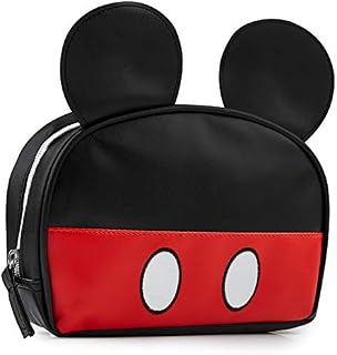 Disney Makeup Bag, Cosmetic Bags for Travel, Mickey & Minnie Gifts for Women (Black (Mickey)