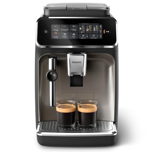 PHILIPS 3300 Macchina Caffè Automatica, 5 bevande, Montalatte