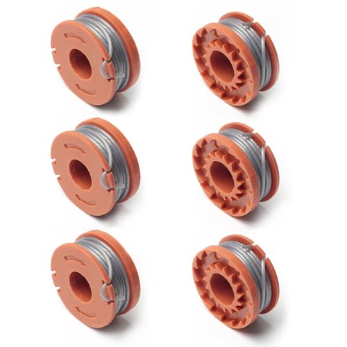 ShiningUU Strimmer Wire & Spool 6-Pack 1.6mm Universal Trimmer Line Fit for Argos McGregor Strimmer Trimmer | Garden Machinery Spares (6 x 2.5m)