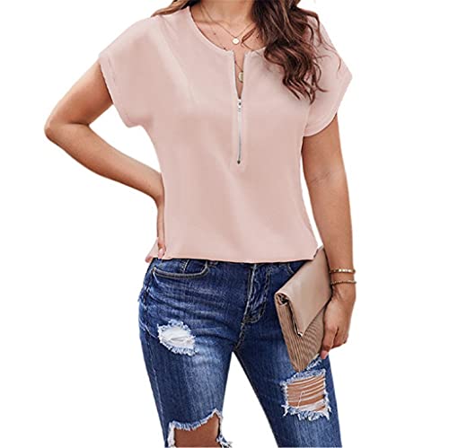 Chemise de couleur pure WQHPLMD en V avec finitions haut de gamme