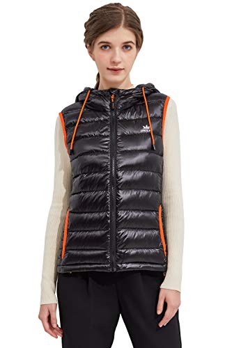 Orolay Women's Ultra Lightweight Down Vest Stand Collar Winter Coat Caviar S