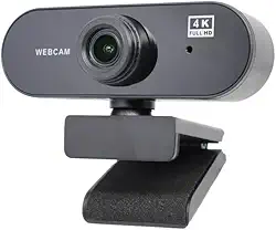 Webcam 4K para PC, foco automático PDAF, microfones com cancelamento de ruído AI duplo, correção automática de luz, webcam Plug & Play