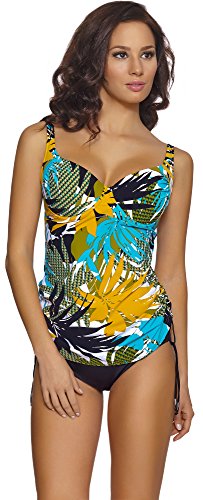 Feba Modellante Corpo Tankini per Donna 001 (Modello-08D, EU Cup 90E/Bottom 44 (IT 5E/50))