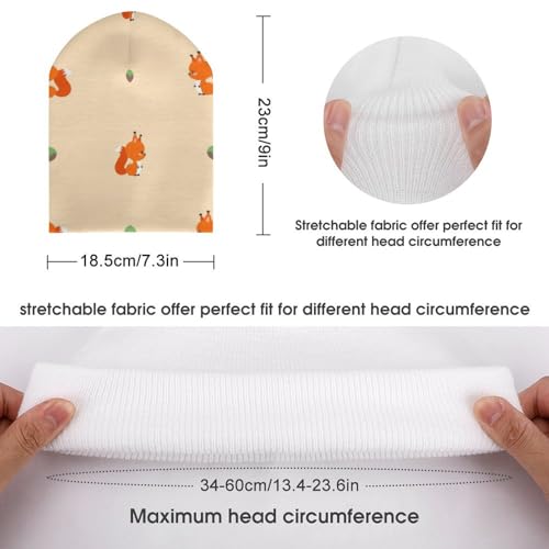 Cute Squirrel Animal Pattern Kids Beanie Hat for for Girls Boys Children Cap Winter Knitted Chemo Cancer Headwear Accessories Gifts Decoration Black2