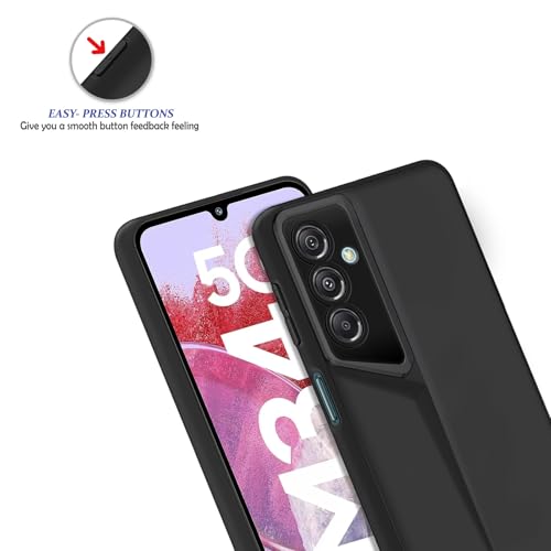 Image of Amazon Brand - Solimo Ultra-Thin Blade Runner Series Matte Finished Camera Protection Soft Back Cover for Samsung Galaxy M34 5G / F34 5G - Black