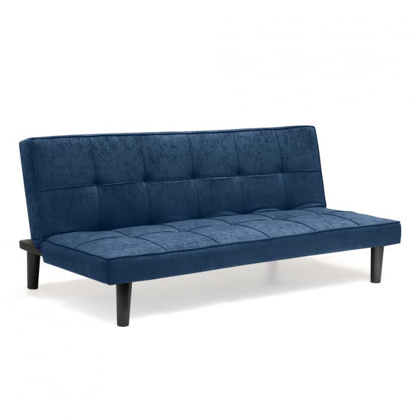 Produce Shop Divano Letto Design in Tessuto 2 Posti per casa e Ufficio Giada - Blu