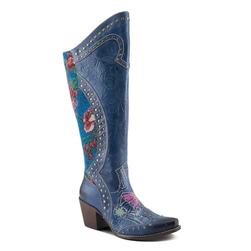 Spring Step L'Artiste Mallorie Women's Cowboy Boot - Handpainted Floral & Butterfly Design, Vibrant & Stylish2