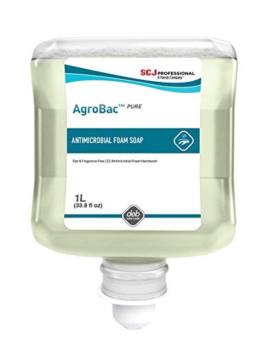Antimicrobial Food Handling Hand Soap, AgroBac ™ Pure FOAM, E2, 1 Liter Refill, Pack of 3