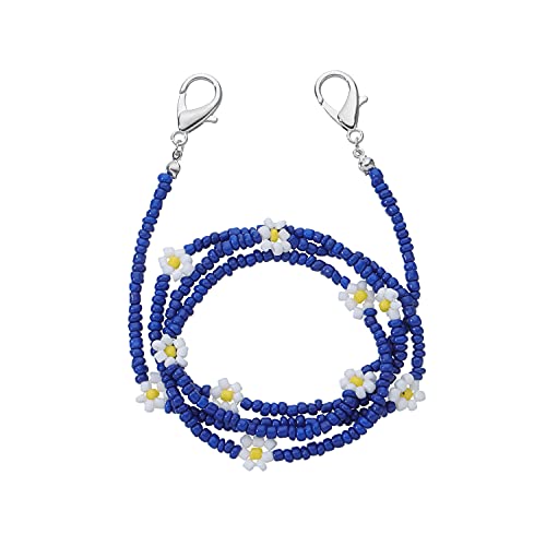 Image of Colorful Daisy Flower Beads Sunglasses Lanyards Holder Chain Necklace Strap Anti-Lost Beaded Detachable for Women