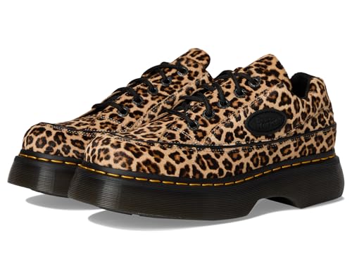 Dr. Martens Women's Buzz 5-Eye Light Tan Mini Leopard Spot 7 Medium