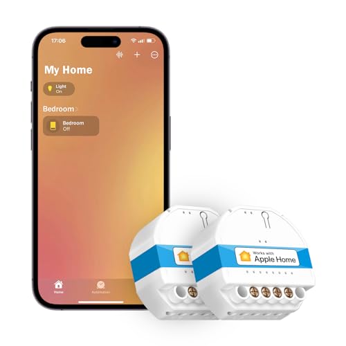 Interruttore WLAN relè WiFi funziona con Apple HomeKit, modulo relè meross per smart home fai da te superficie/montaggio a incasso, funziona con Alexa e Google