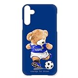 Galaxy A55 5G 用 SC-53E SCG27 対応 スマホケース ケータイ ケース ギャラクシーa55の5Gカバー サムライベア スポーツ フットボール サッカー ブルー h262a04