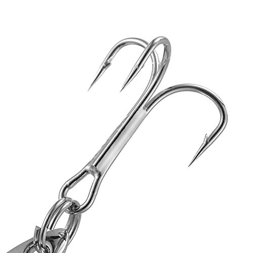 TUXIBIN 5 stuks metalen visaas, schijflepel, spinnerbaits visapparaat makreelsnijder aas - Image 5