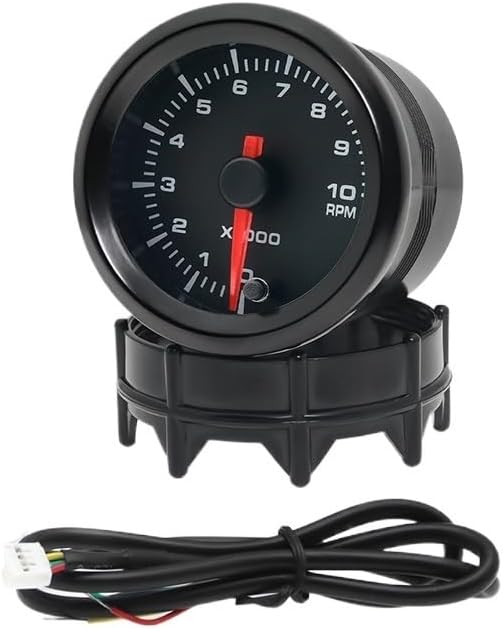 Motorcycle Odometer Gauge Universal 12V Tachometer With 7 Color Backlight 0~10000 RPM Tacho Gauge For 4/6/8 Cylinder
