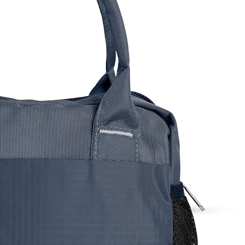 Image of Fluxy Lunch Bag for Men & Women | 7.4L Lunch Tote for Office, School & Travel | Durable 1000D Polyester Lunch Carrier with Zipper & Multiple Pockets | Reusable Tiffin Bag (Blue, 22 cm)