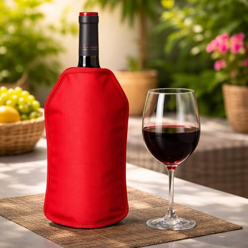 BOLSA COOLER TERMICO DE VINHO CAPA CONGELANTE RESFRIADORA SUCO GARRAFA ESPUMANTE EM GEL PREMIUM