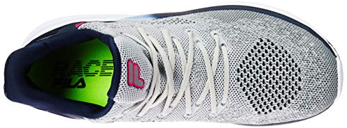 Tênis Racer Knit 2.0, Fila, Feminino, Prata/Rosa Flúor/Azul, 40