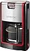 Clatronic KA 3558 - Cafetera eléctrica de goteo automática, máquina café de filtro capacidad 8 a 10 tazas, 1,2 litros, función de mantenedora calor, 900 W, color negra y roja
