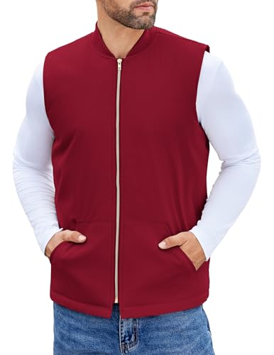 Veste d'hiver rembourrée de style gilet matelassé pour homme COOFANDY