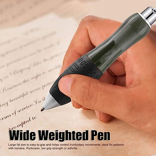 5PCS Weighted Wide Grip Pens Retractable Ergonomic Pens for Arthritis Parkinson's Support Low Grip Strength Users Comfortable Writing Experience - Image 3