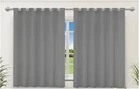 ' Cortina Blackout Para Sala Quarto Cozinha 200x140 cm Pelicula corta luz Alças para Varão, Cortina em PVC Antimofo Fácil Limpeza Cortina 2 metros por 1 metro e 40 centímetros (Não Acompanha Varão) '