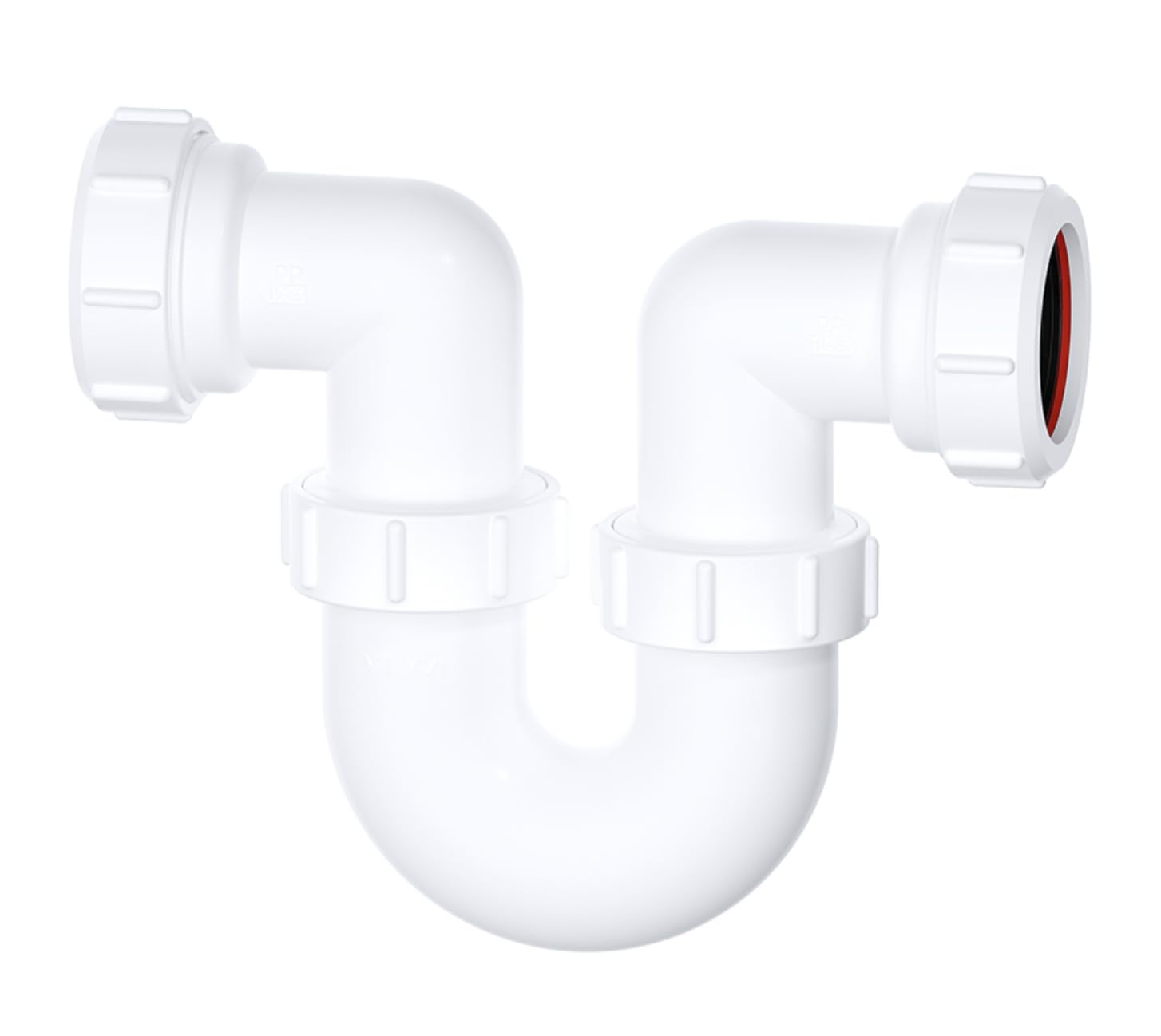 Siphon en P pivotant pour évier de 40 mm conforme à la norme BS EN 274-1:2002. Avec rondelle d'étanchéité EPDM et joint d'étanchéité de 75 mm. Siphon de lavabo, idéal pour une solution efficace de