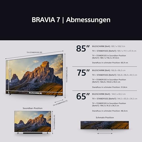 Sony BRAVIA 7 QLED (XR l Mini LED) 4K HDR Google Smart TV 65 Zoll – Bild 17