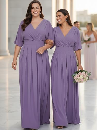 Image of KOH KOH Womens Long Pleated Flowy Modest Evening Wedding Guest Maxi Dress