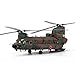 JHSHENGSHI Helicóptero de Transporte Militar CH-47 Chinook a Escala 1/72 Modelo de aleación Japonesa, Juguetes para Adultos y Regalo, 8,5 Pulgadas x 10,2 Pulgadas
