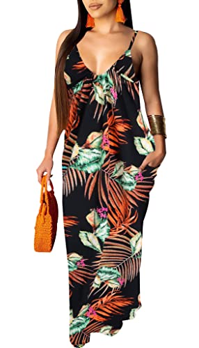Image of SheKiss 2026 Women's Casual Summer Floral Long Maxi Dresses Floor Length Sleeveless Plus Size Sundresses
